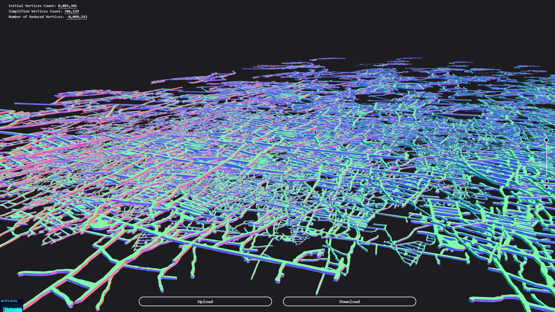 Large numbers of optimized models rendered efficiently