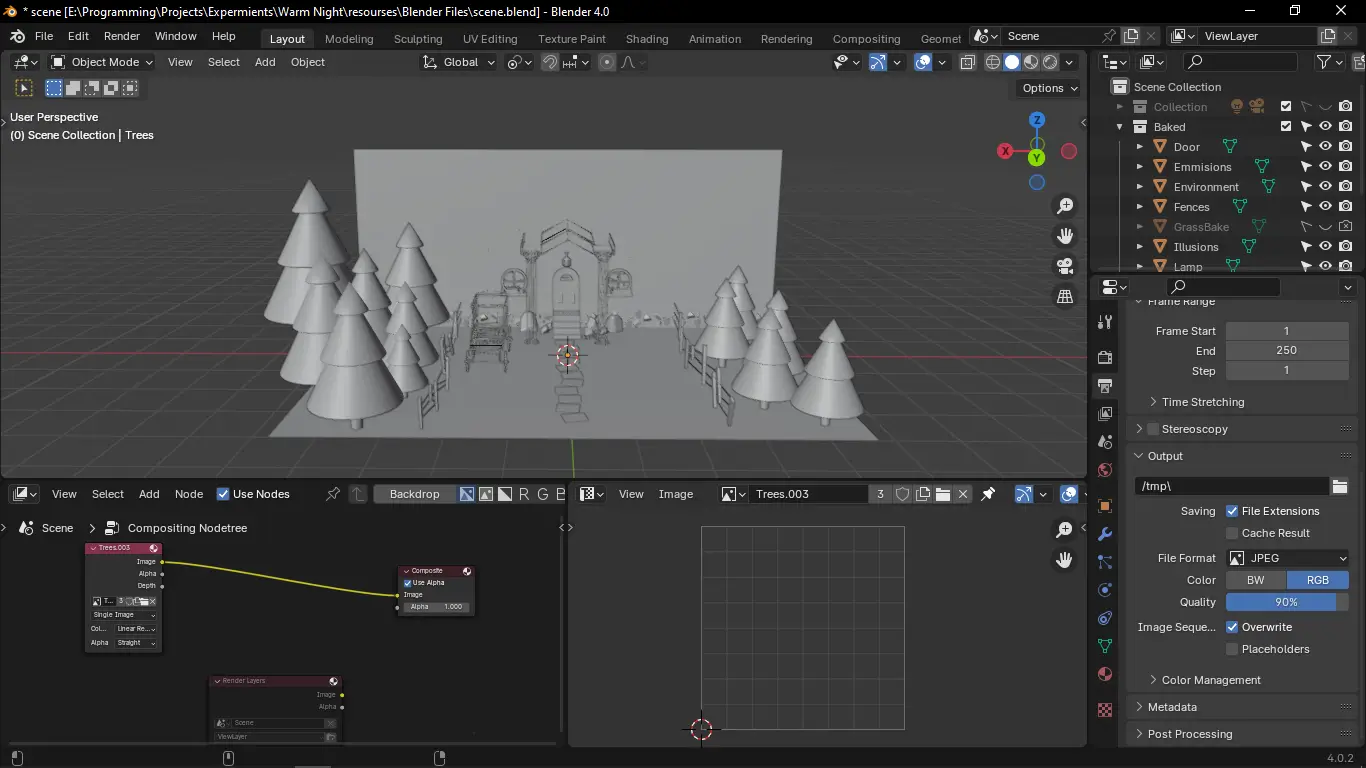 Once I was done with the modeling and was ready to UV Unwrap everything